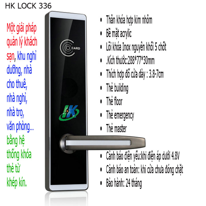 khóa thẻ từ thông minh hk lock 336