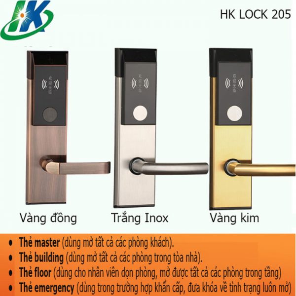 Khóa thẻ từ khách sạn nhập khẩu HK LOCK 205